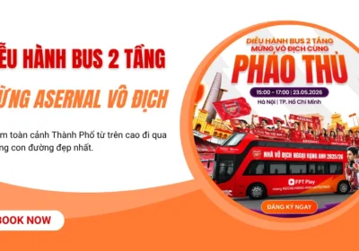 Xe bus 2 tầng Arsenal diễu hành ăn mừng vô địch Ngoại Hạng Anh
